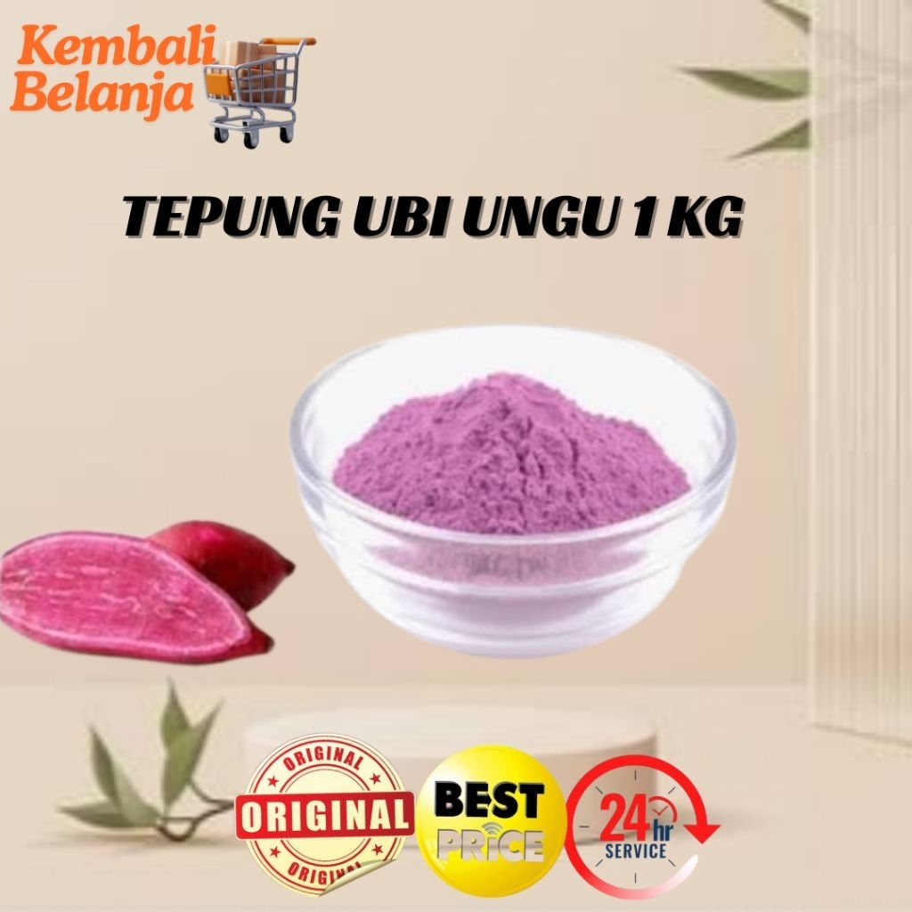 

Tepung Ubi Ungu 1 Kg/ Tepung Ubi Jalar Ungu/ Tepung Telo