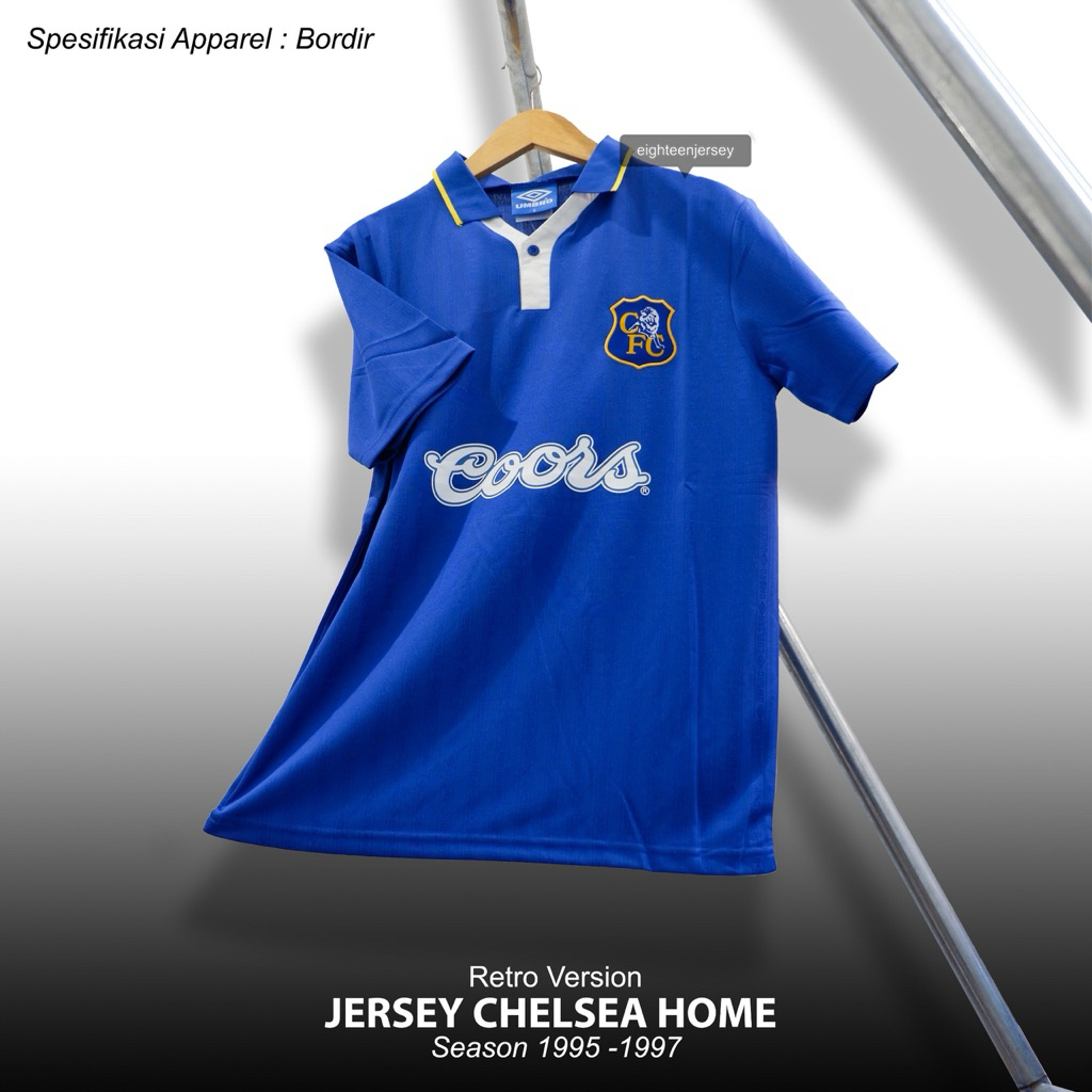 RETRO Chelsea Home 1998 Baju Bola Clasic