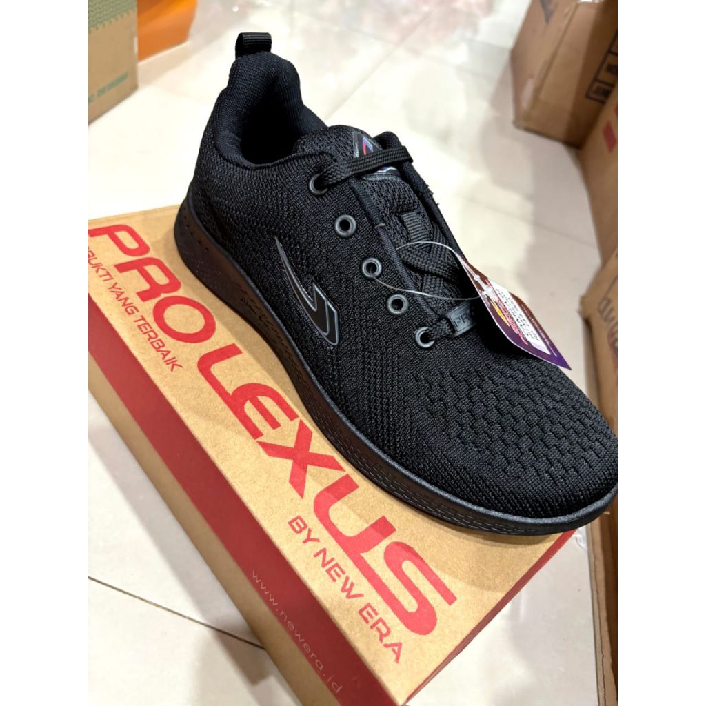 Sepatu Sekolah New Era Tali kode Camila 01 Hitam Hitam