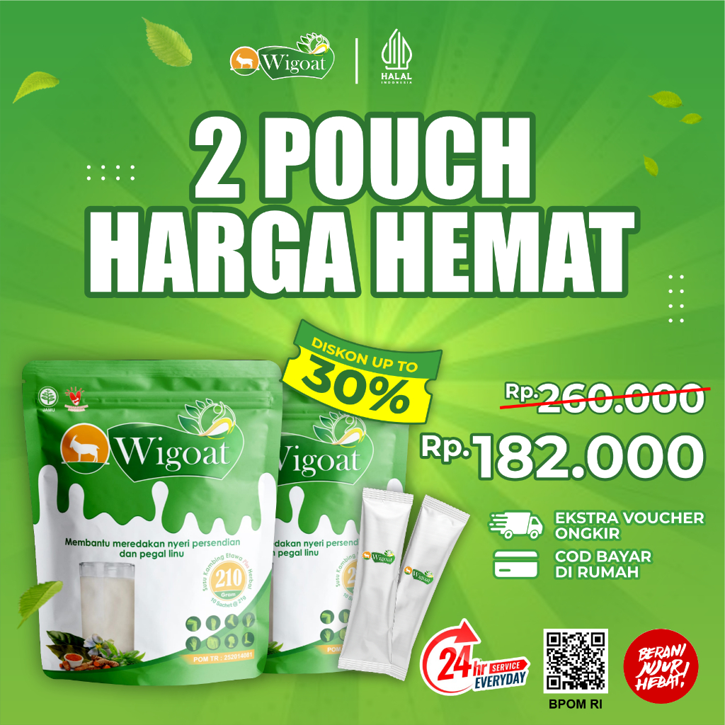 

Wigoat Paket Hemat 2 Pouch Membantu Meredakan Asam Lambung