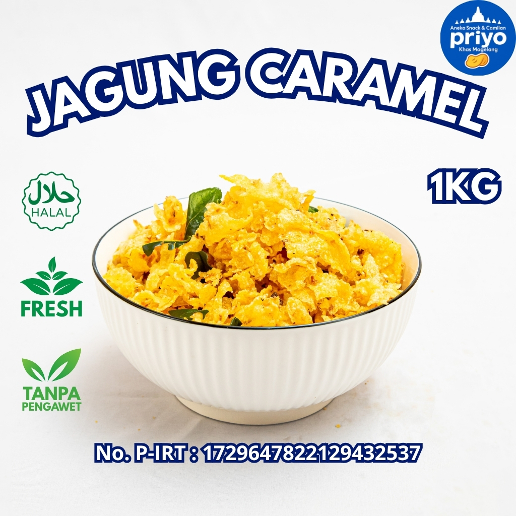

Jagung Caramel 1Kg Priyo Snack Manis Renyah Gurih Halal Tanpa Pengawet