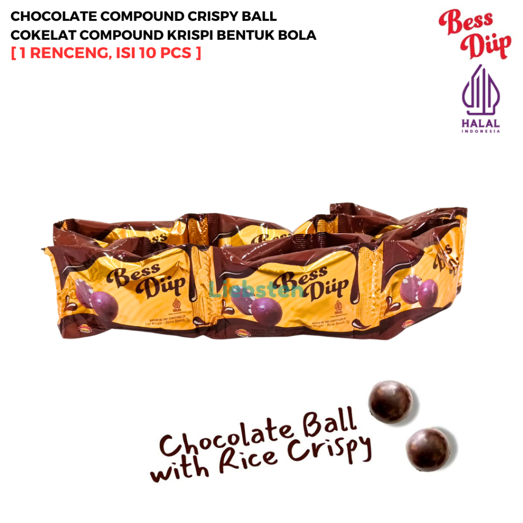 

[RENCENG] Bess Diip Crispy Ball Cokelat Krispi Bentuk Bola Isi 10 Pcs