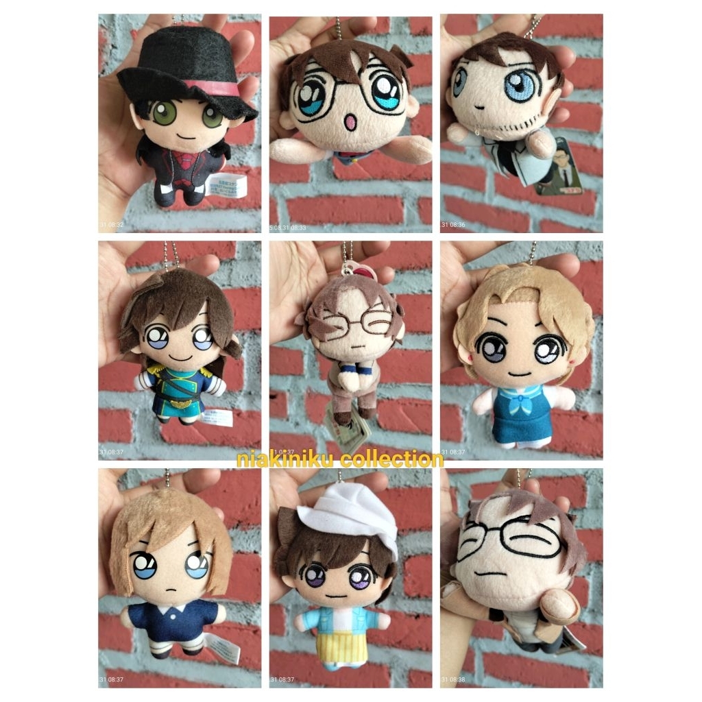 GANTUNGAN KUNCI GANCI KEYCHAIN BONEKA DETECTIVE CONAN RAN AKAI SHINICHI KUDO RAN MOURI KAITO KID NES