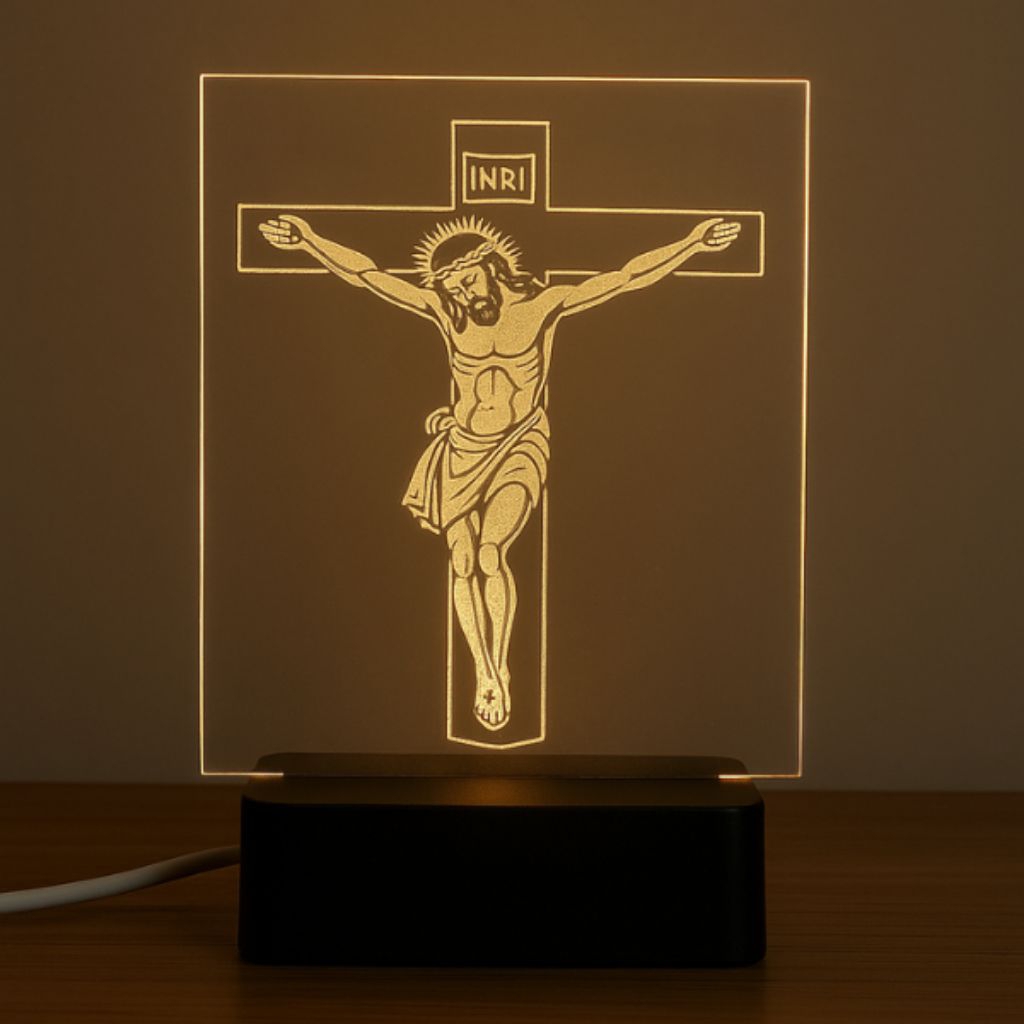 Lampu Hias Akrilik costum foto transparant 3D Lampu LED Akrilik Rohani - Cocok Untuk Hadiah Kado