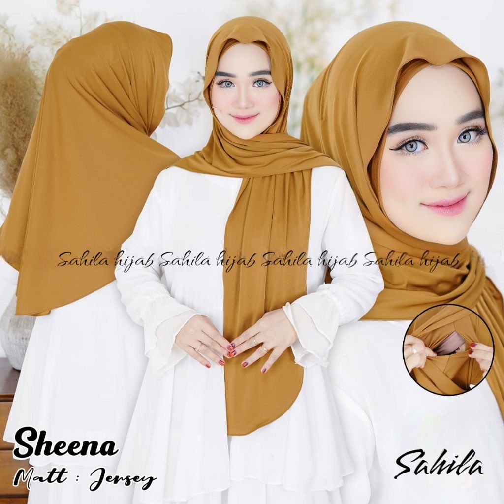 Jilbab pashmina inner leher 2 in 1 jersey premium