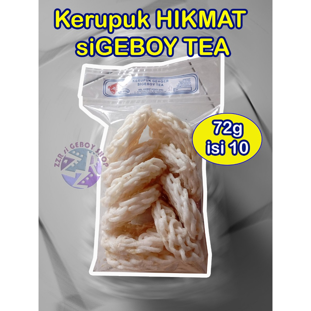 

OLEH2 KERUPUK HIKMAT SIGEBOY TEA ISI 10