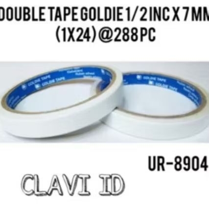 

DOUBLE TIP LEM KERTAS | GOLDIE TAPE LEM PUTIH PEREKAT SERBAGUNA