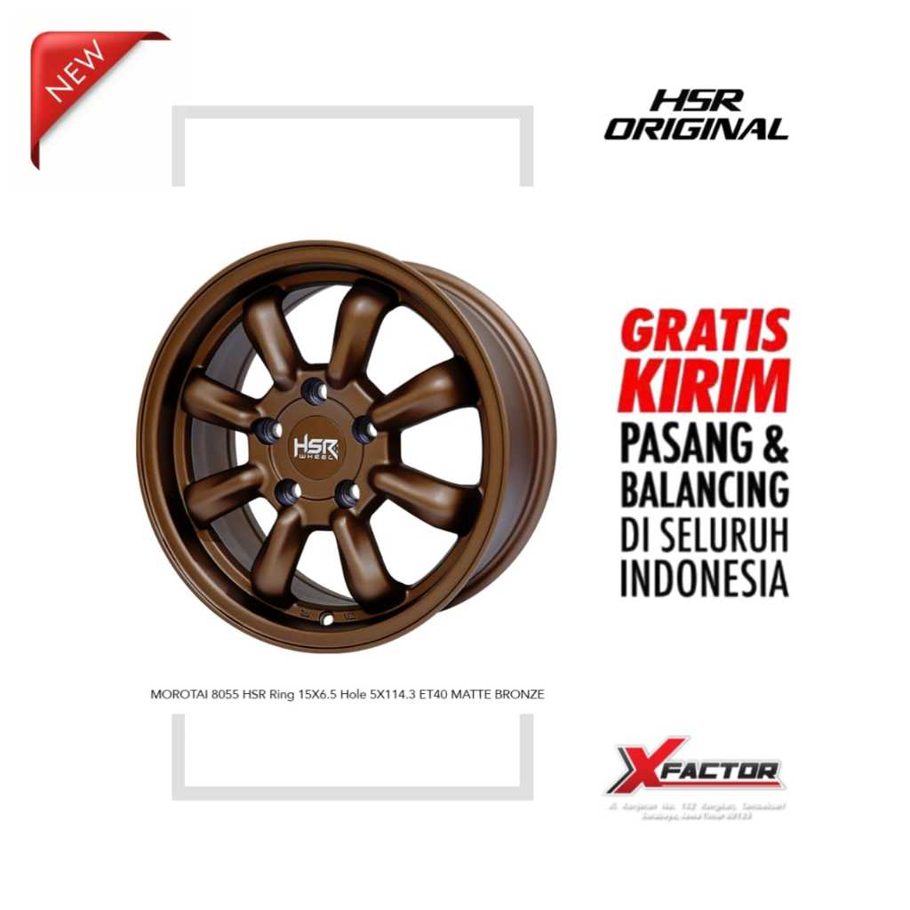 VELG R15 HSR MOROTAI 8055 HSR R15X6,5 H5X114,3 ET40 MBRZ