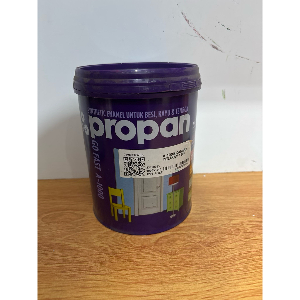 propan gofast-A1000-1208-yellow canary-1litr-cat minyak waterbased-cat tembok-cat kayu-cat besi-cat 