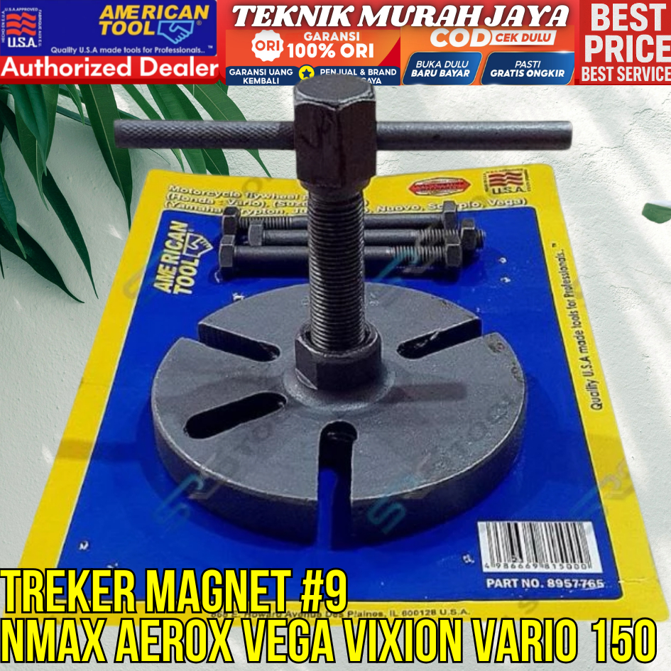 AMERICAN TOOL 8957765 TREKER MAGNET NO.9 MOTOR YAMAHA BEARING PULLER #9 Nmax Aerox Vega Vixion Vario