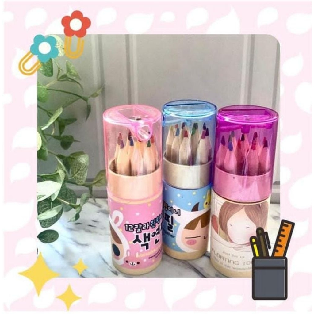 

Pensil warna isi 12in1 & serutan