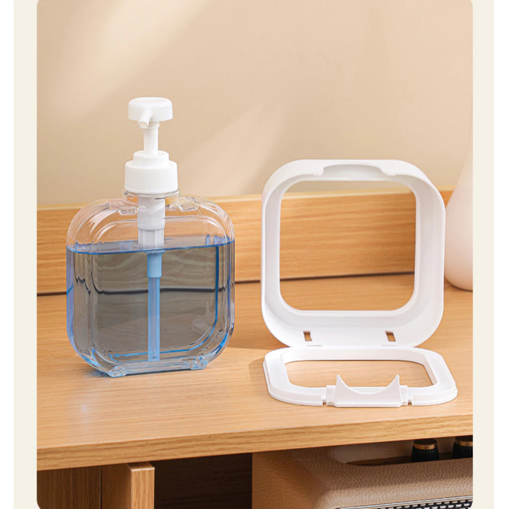 DUNIA- Dispenser Botol Sabun Mandi Pump 300ml 500ml Botol Refil Sabun Transparan Wadah Sabun Cuci Ta