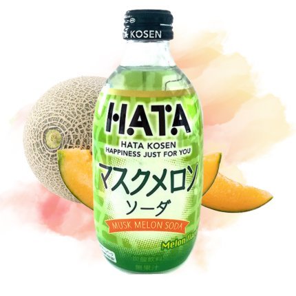 

Hata Kosen Musk Melon Soda Glass Bottle 300 mL Botol HataKosen Jepang