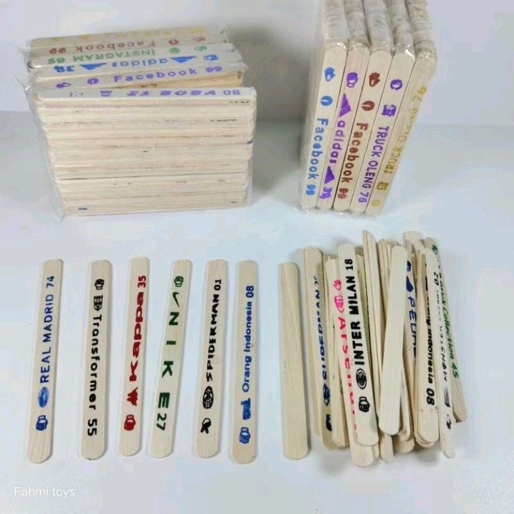 Mainan stik kayu sablon/Stik es krim sablon 500 pcs