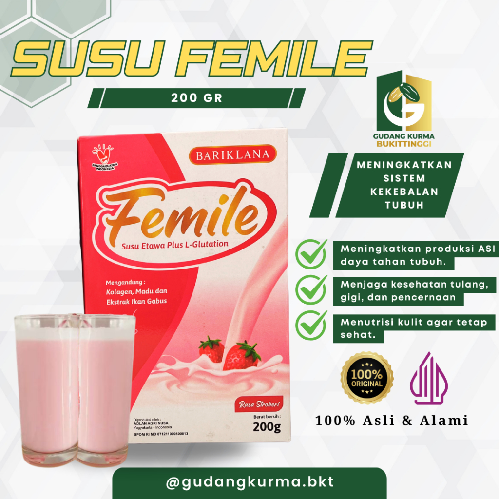 

Susu Etawa Gota Mile & Femile 200gr – Sehat & Cantik Alami