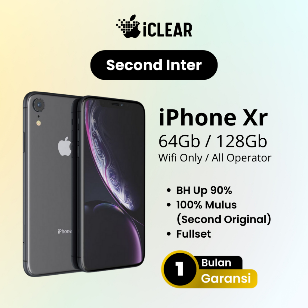 iPhone XR Inter 64Gb 128Gb Second Fullset Mulus Bergaransi