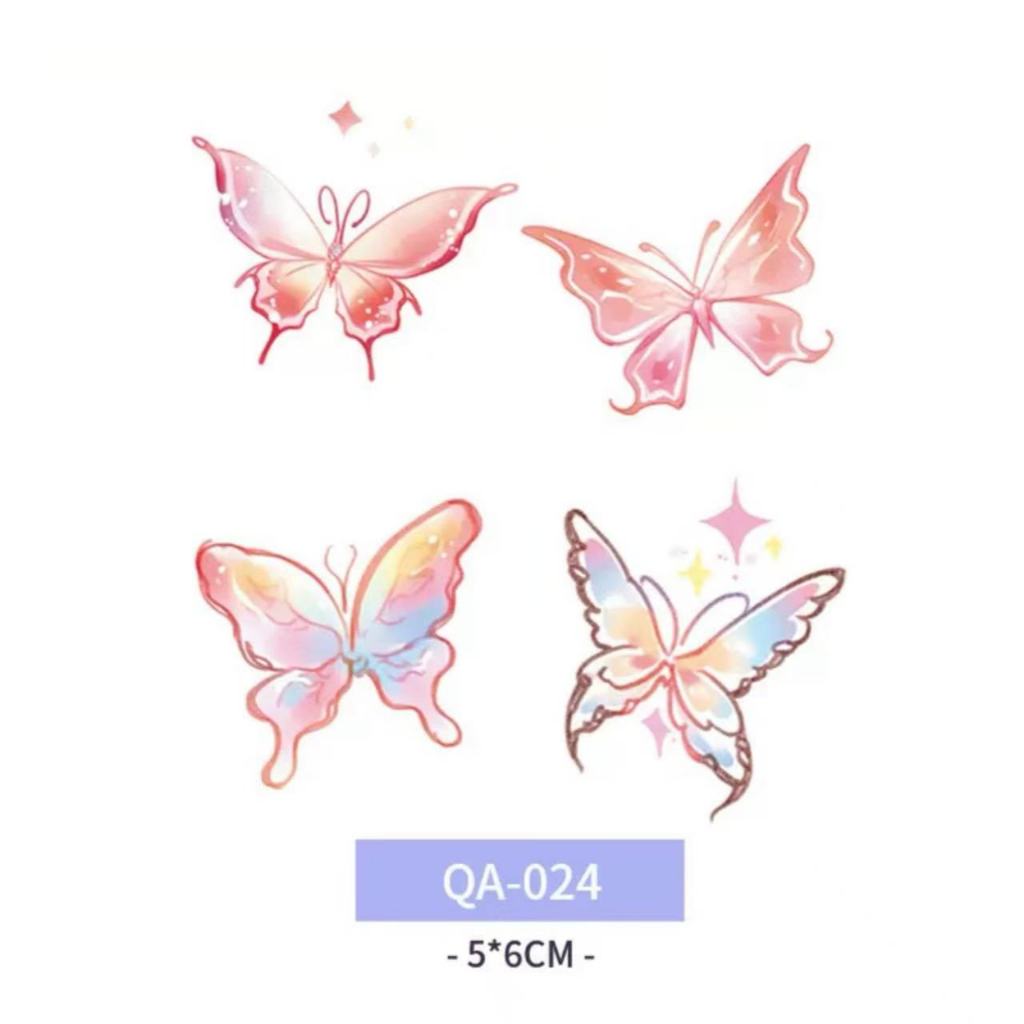 Tato merah muda yang lucu.Tato temporer tahan air.Tujuh hari