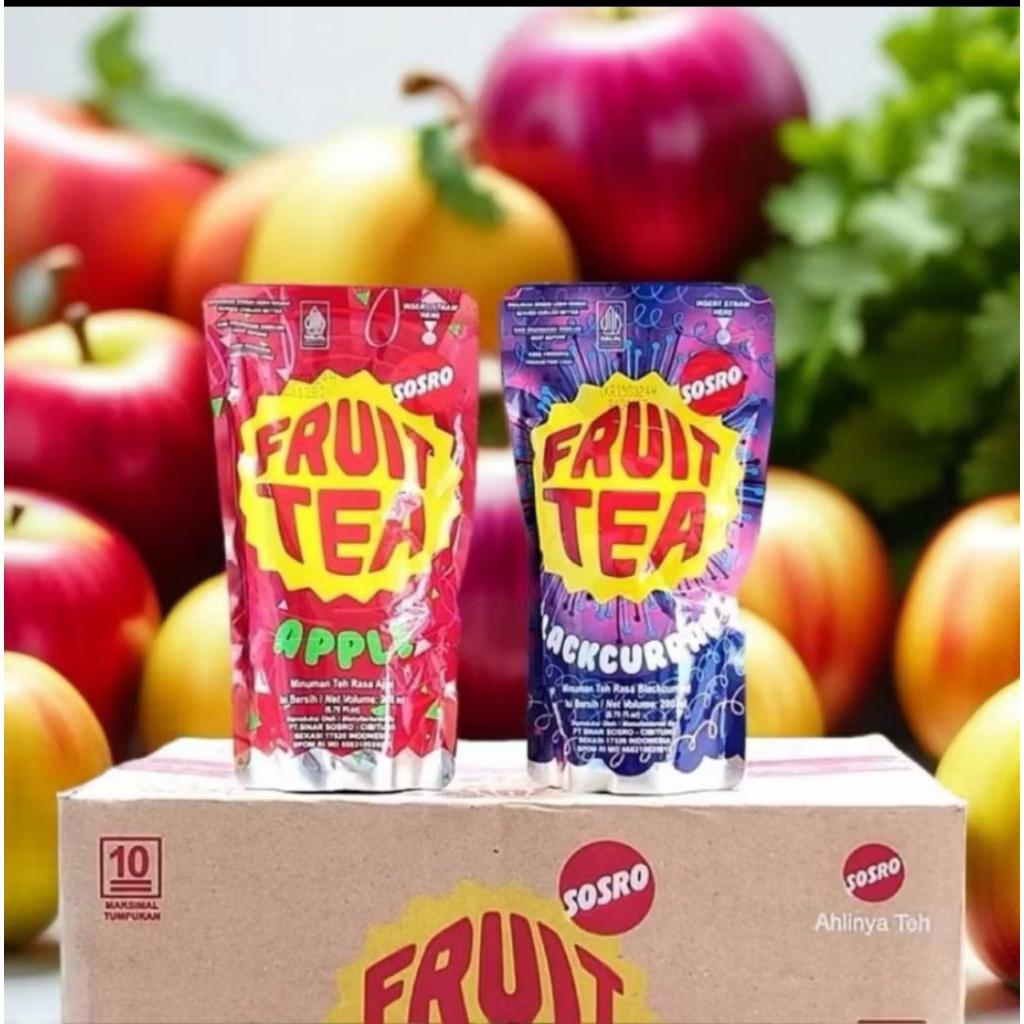 

1 DUS FRUIT TEA POUCH ISI 24 PCS ,1 DUS BISA MIX( APEL /BLACKCURRENT )Bisa Kirim Luar Kota
