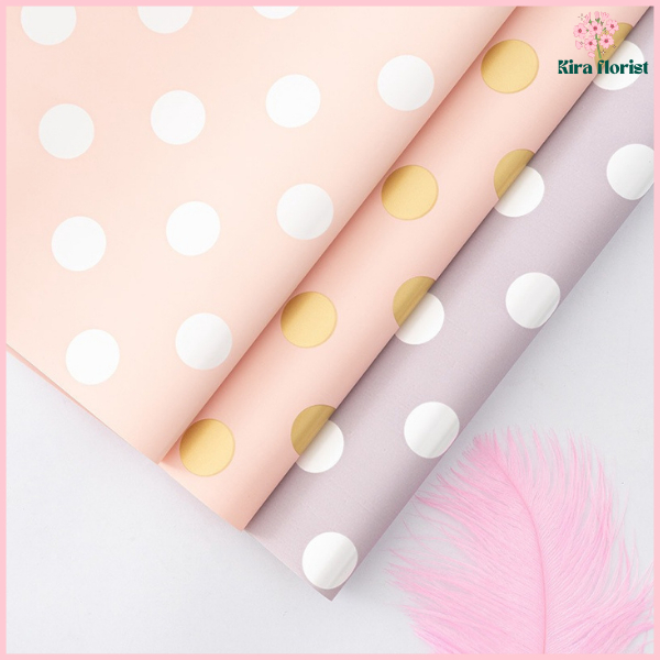 

PACK 20 Flower Wrapping Polkadot Cellophane Kertas Buket Pembungkus Bunga Waterproof KB11