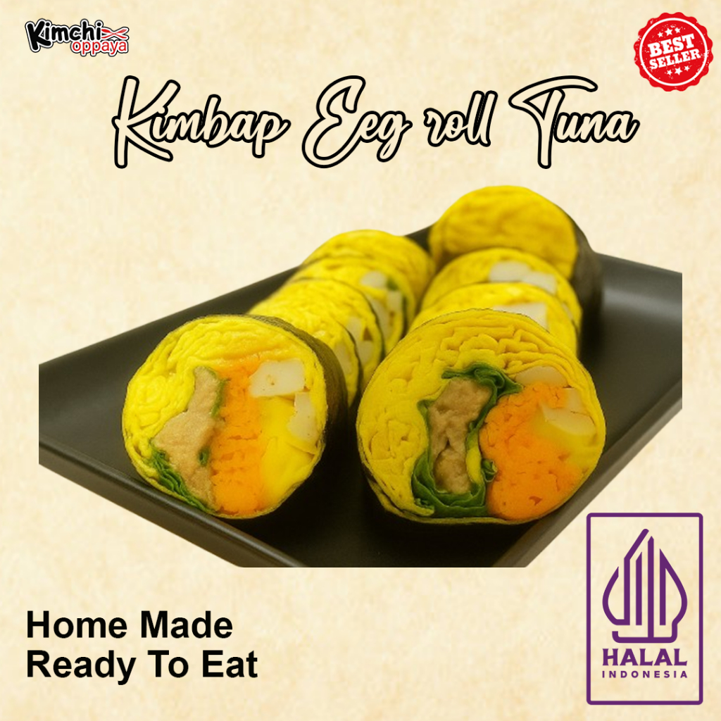 

Kimbap Egg Roll Tunamayo / Gimbap Telur Tanpa Nasi Isi Tuna Mayonaise
