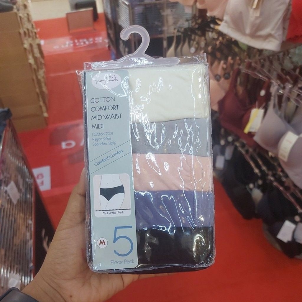 Young Hearts Panty Pack Katun Y20-B00835MIX MIDI