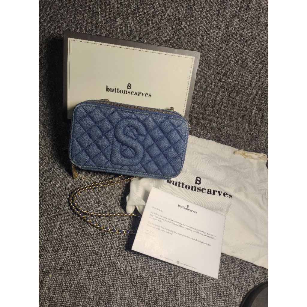 Yura bag denim Buttonscarves preloved