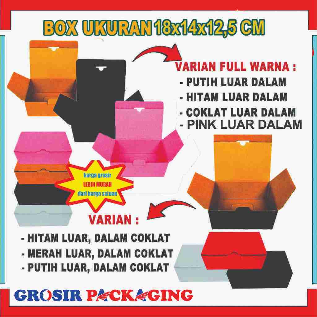 

Box 18x14x12,5 cm / Box Sloop Sliplock / Kardus Polos / Hampers