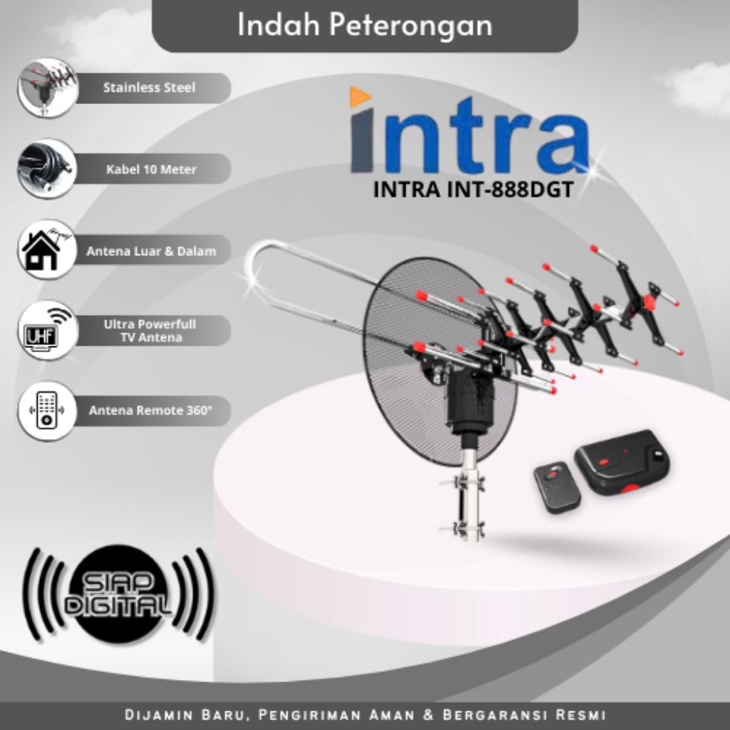 ANTENA DIGITAL REMOTE INTRA INT-888DGT/ANTENA TV PUTAR/ANTENA REMOTE