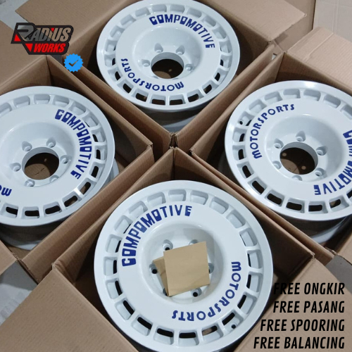 VELG RL COMPOMOTIVE R16 PCD 6X139 WARNA WHITE S BLUE