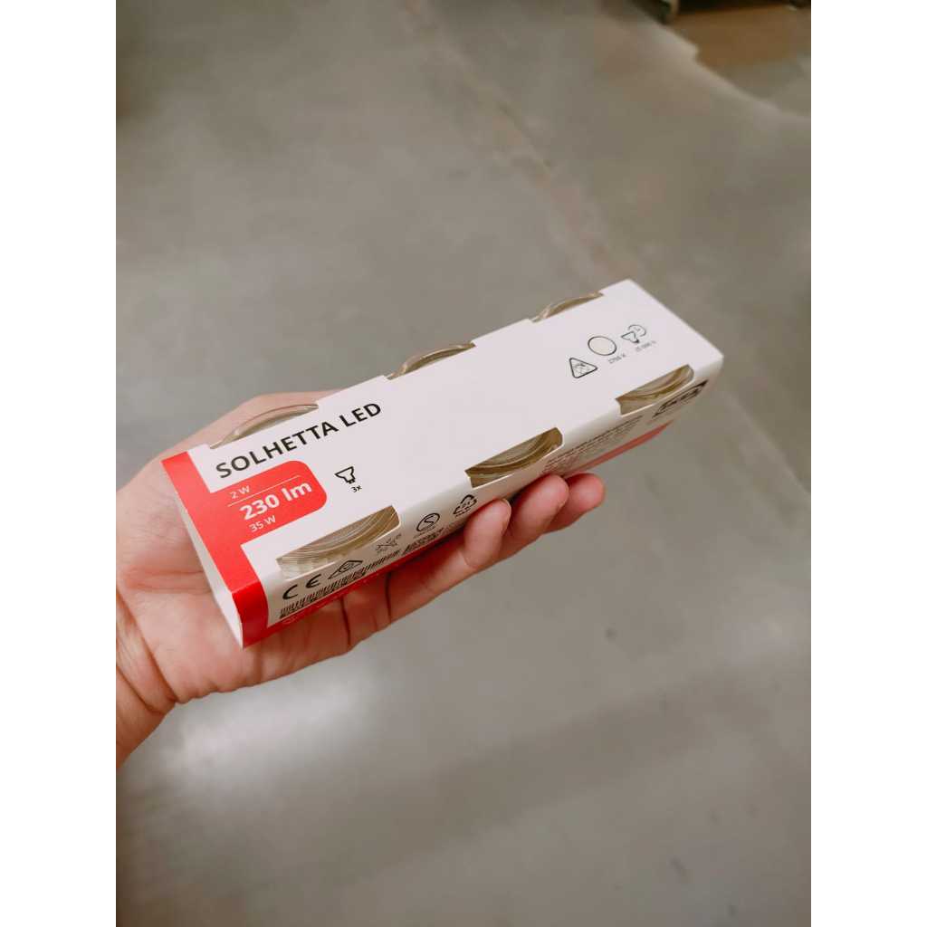 SIKSOLHETTA bohlam led GU10 230 lumen, 2700k, set 3 pcs