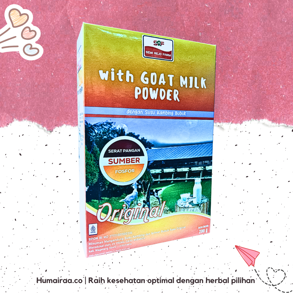 

Susu Kambing Srf Original With Goat Milk Powder 200 Gram 100% ORIGINAL TANPA RAGU OBAT HERBAL BPOM HALAL MUI DINKES PIRT