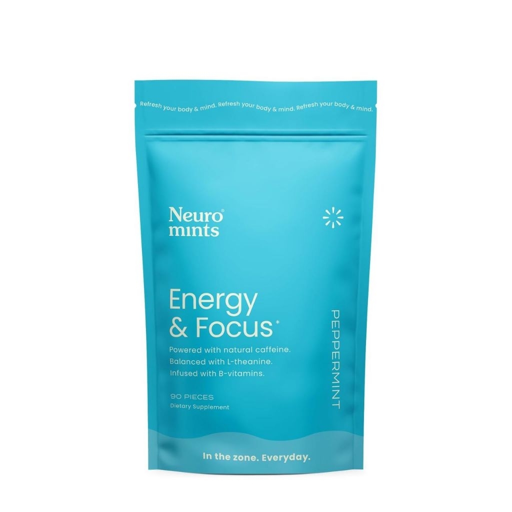 

Neuro Mints Permen Energi & Fokus - Natural Caffeine, Vitamin B6 B12, Sugar Free, Vegan