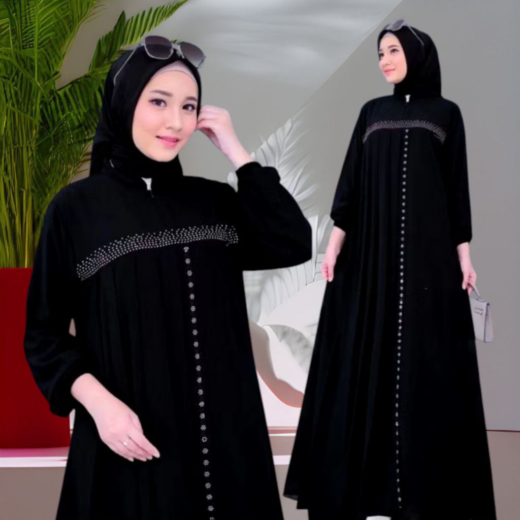 Azzahra Dress/Gamis Wanita Ceruty Babydoll Premium/Gamis Wanita Kondangan