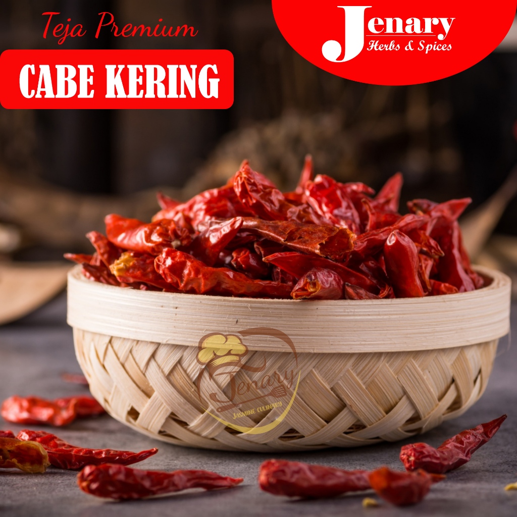 

Cabai Merah Kering Premium Tanpa Tangkai 500 gram Cabe Keriting Teja Pedas - CHILLI FLAKES