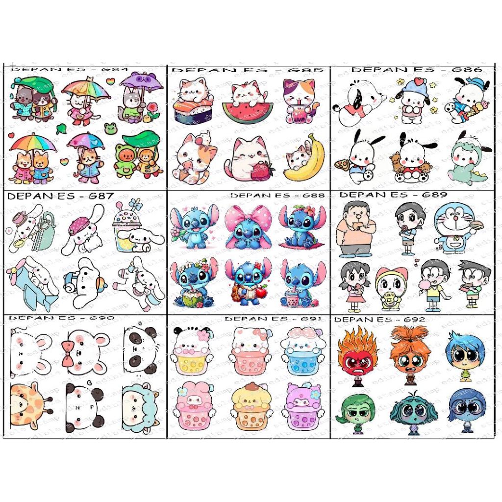 

Edible Stamp Economic Pack Stiker Makanan Edible Picture Edible Image Edible Print Hiasan Makanan Stiker Bisa Dimakan