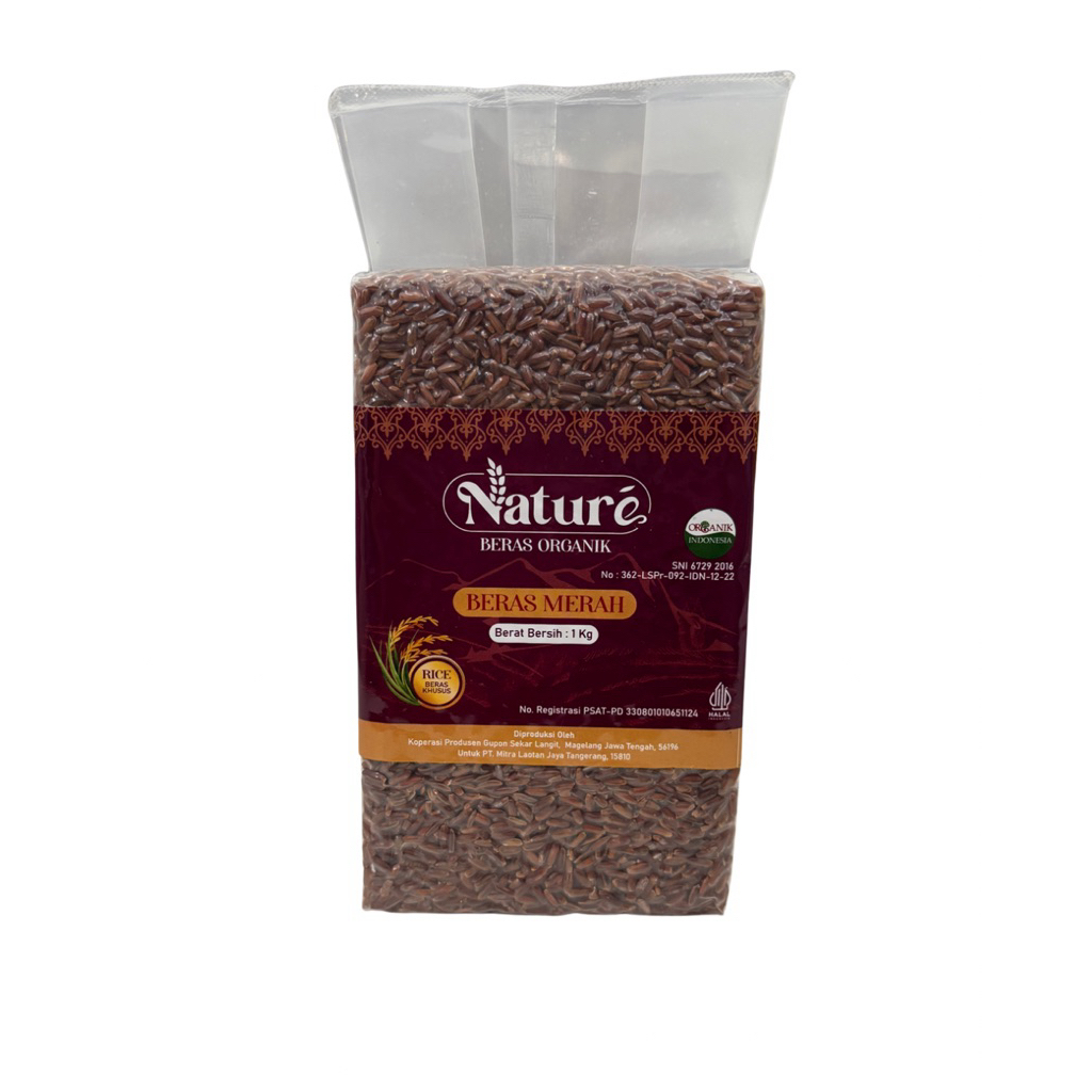 

Nature Beras Organik Beras Merah 1kg