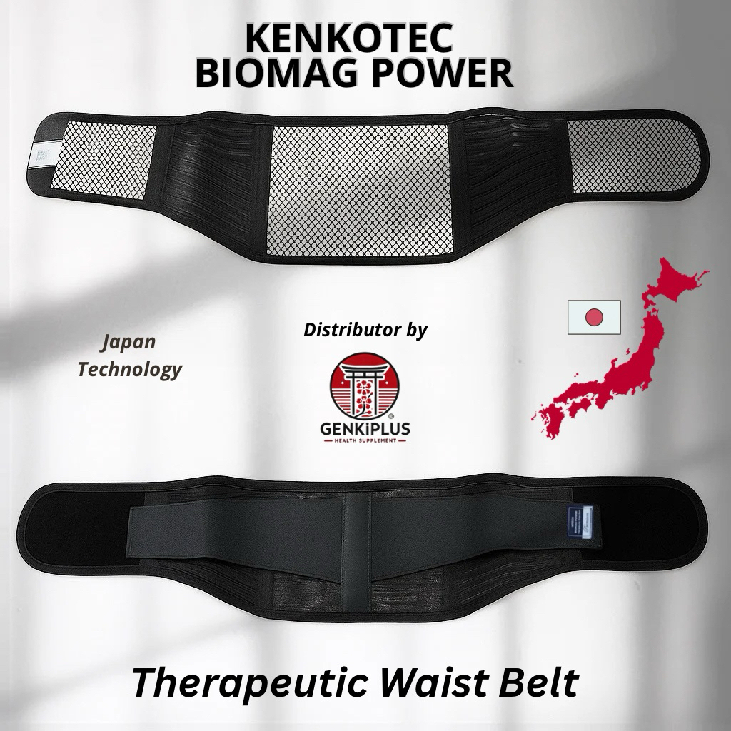 Sabuk Terapi Kenkotec Biomag Power Original Jepang – Solusi Nyeri Pinggang & Postur Sehat