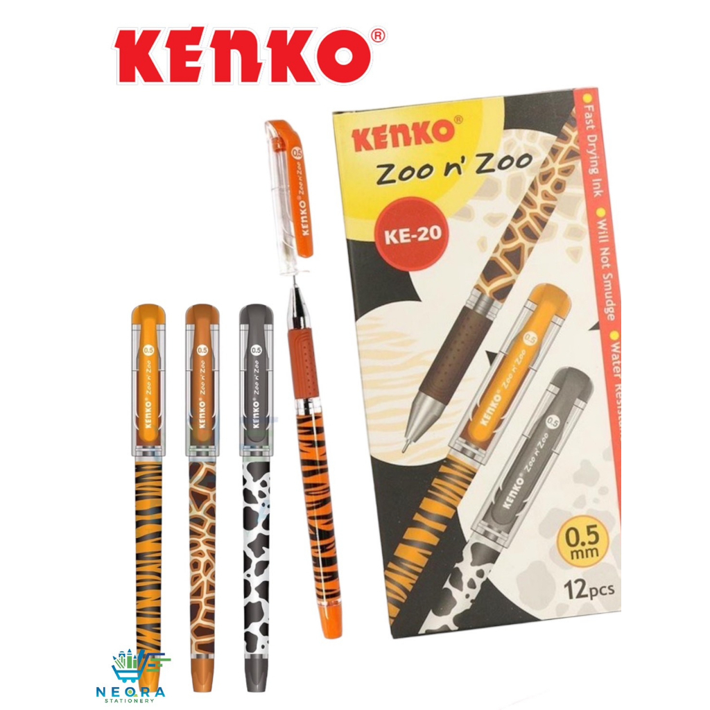 

TBMO Bolpen / Balpen / Bolpoint Kenko Motif Hewan KE-20 isi 12pcs