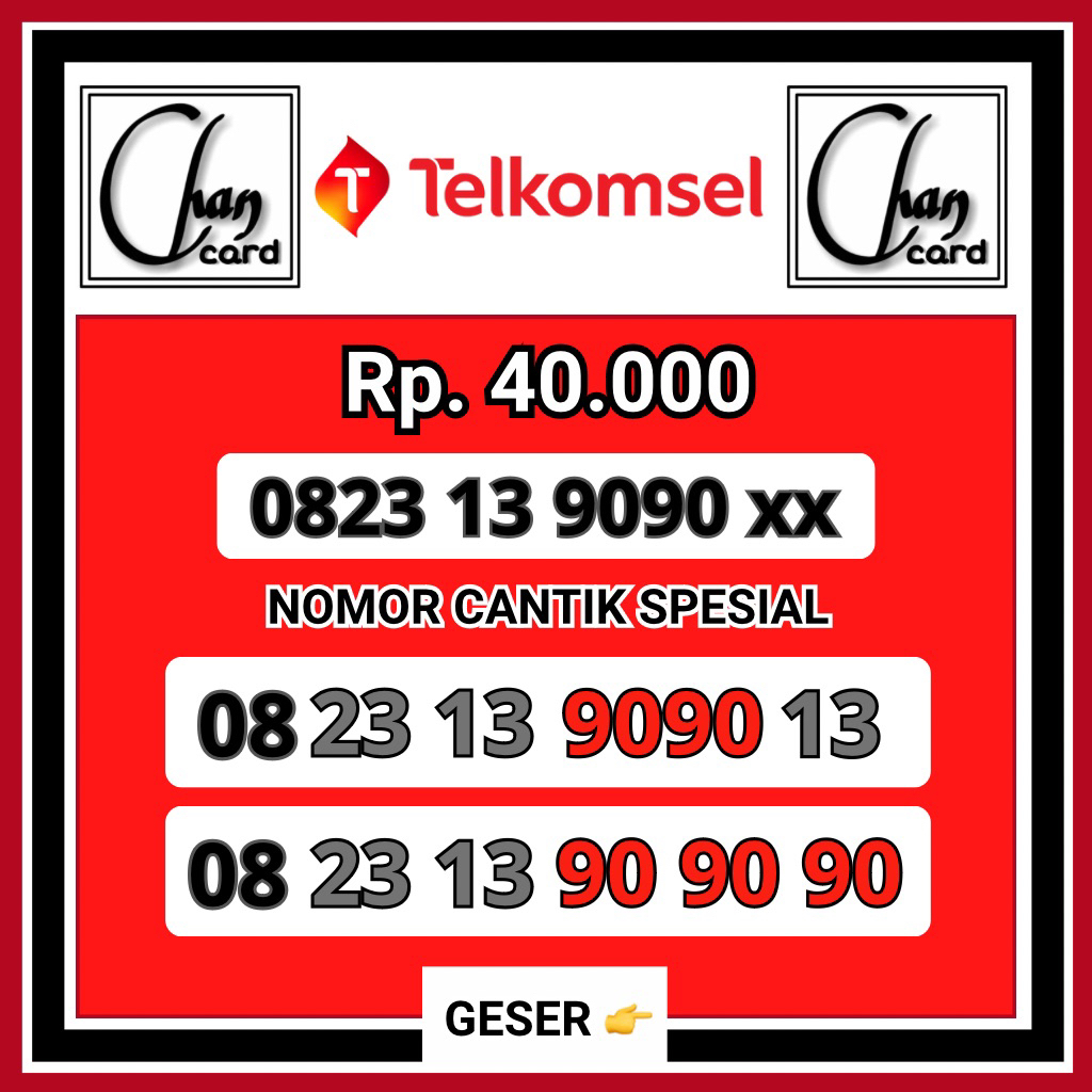 SERBA 40.000 Nomor Cantik Simpati Telkomsel Murah Rapi Nomer Cantik Spesial Kwartet Panca Hexa 9999 