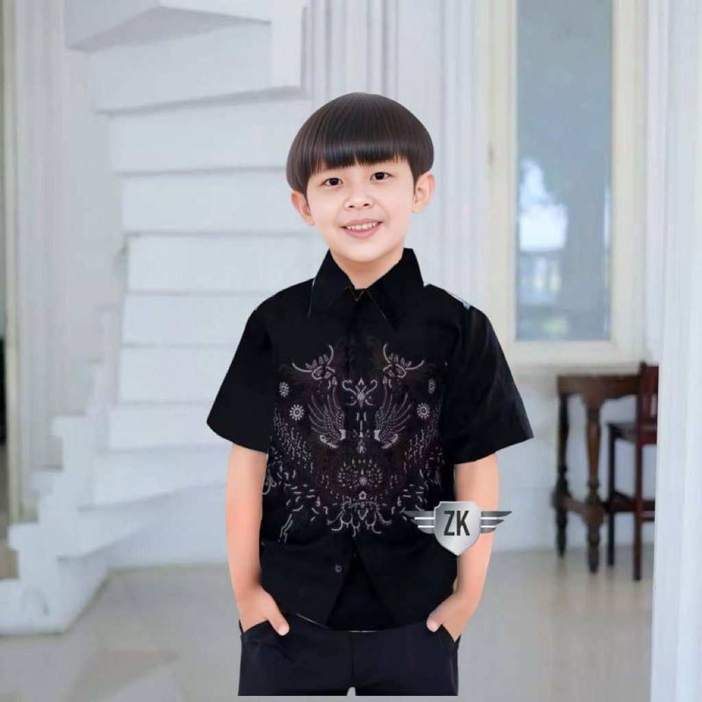 Baju batik anak laki-laki umur 2-12 tahun | Batik anak laki laki lengan pendek