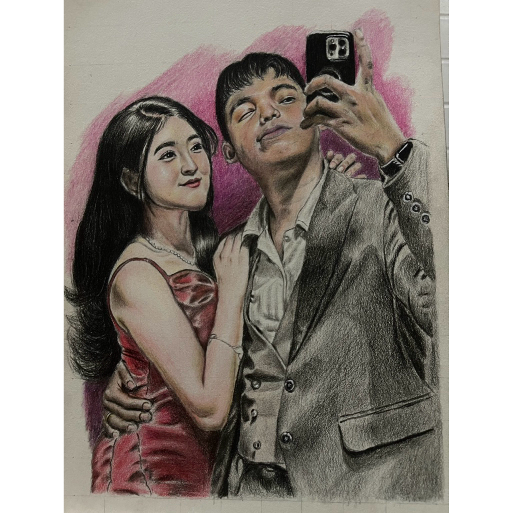 

LUKIS PENSIL BERWARNA + FIGURA KACA