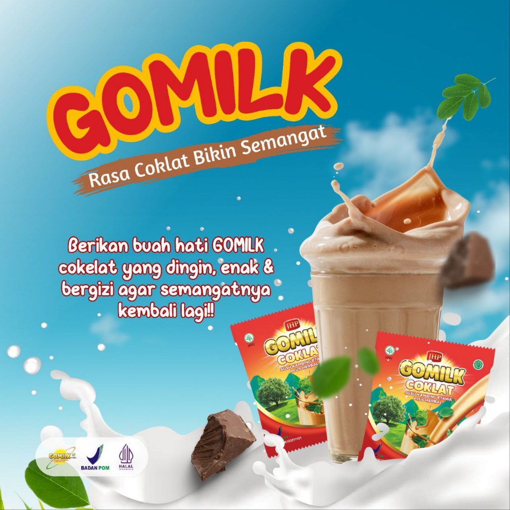 

Gomilk Sachet Gomilk Susu Kambing etawa plus herbal Penambah Nafsu Makan BB meningkat