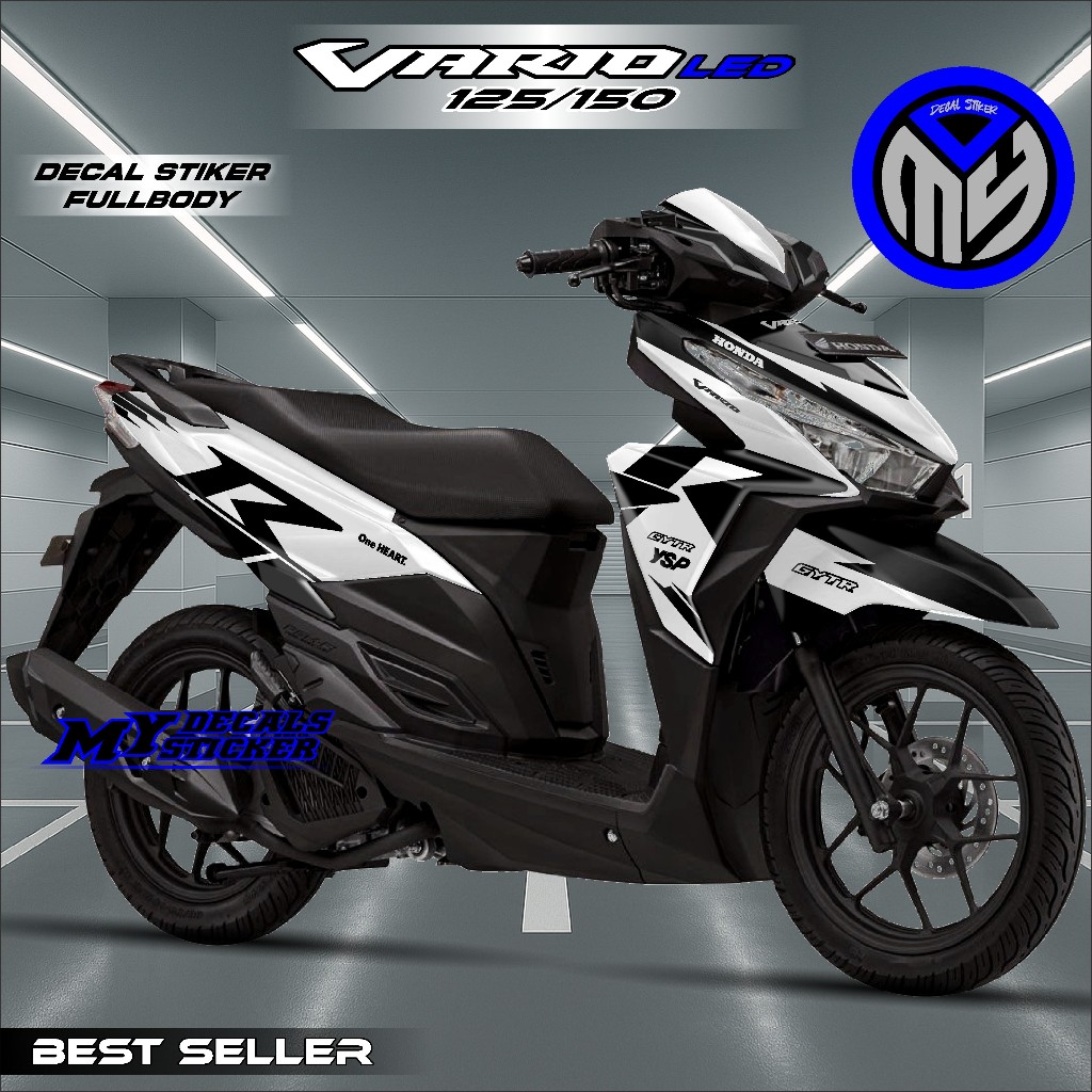 COD Decal Vario LED OLD 125 & 150 2015-2017 Full Body Stiker Honda Vario LED 125/150 Fullbody Putih