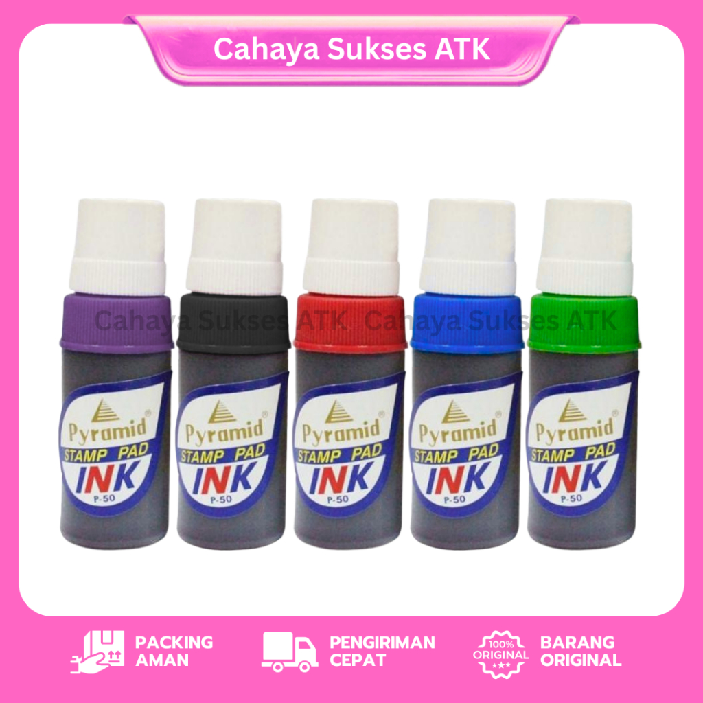 

Pyramid Stamp Pad Ink P-50 – Tinta Bak Stempel 50 ml
