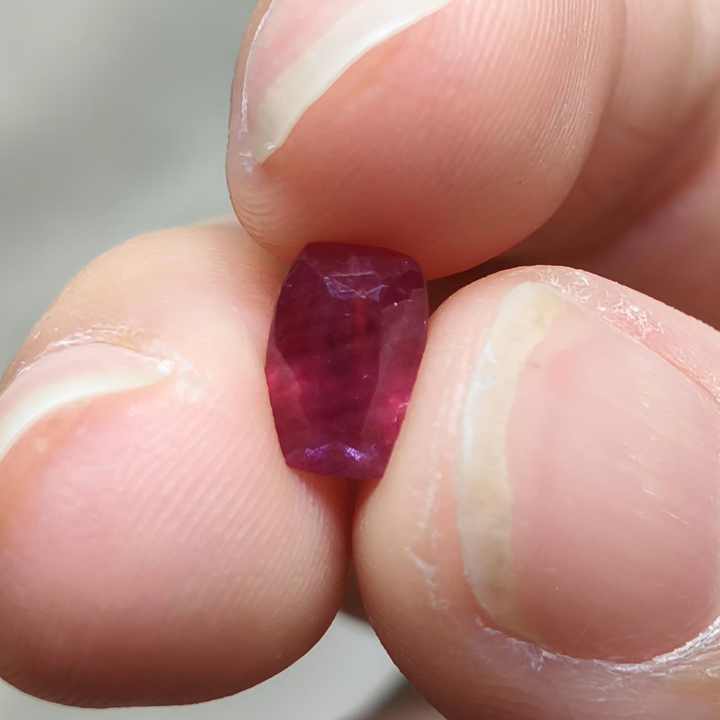 Natural Ruby NTE Madagascar 1,35ct Pinkish Red Memo Skylab