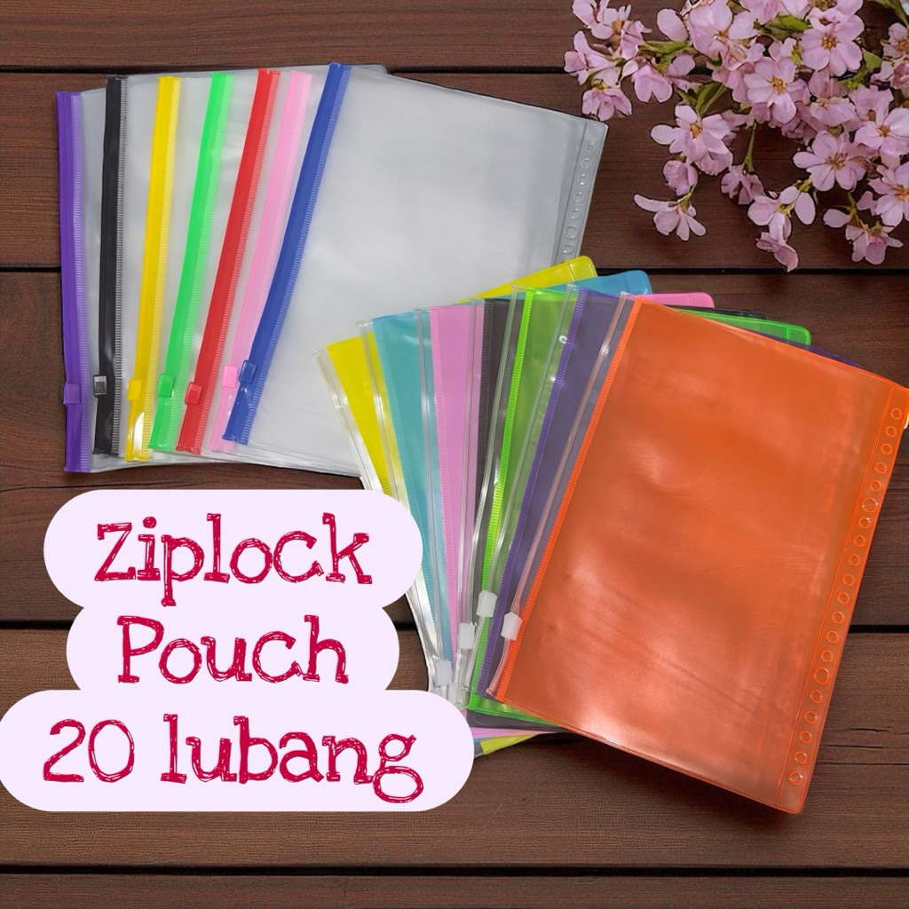 

A5 Ziplock Pouch 20 Lubang Kantong Serbaguna Plastik PVC SUPER TEBAL