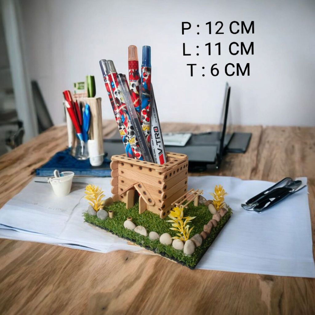 

prakarya Sekolah / kerajinan stik es krim / tempat pensil