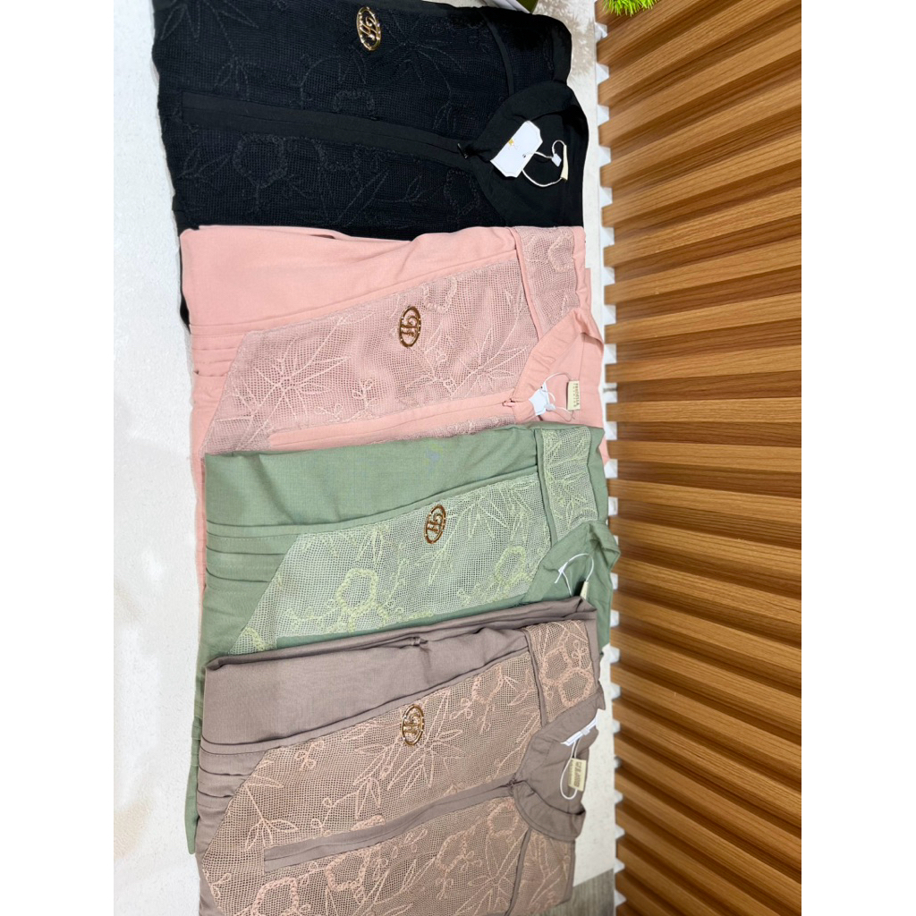 [MERRY] GAMIS STANDAR TERBARU. GAMIS BAHAN JASMINE PREMIUM KOMBINASI RAJUT IMPORT. GAMIS MEWAH