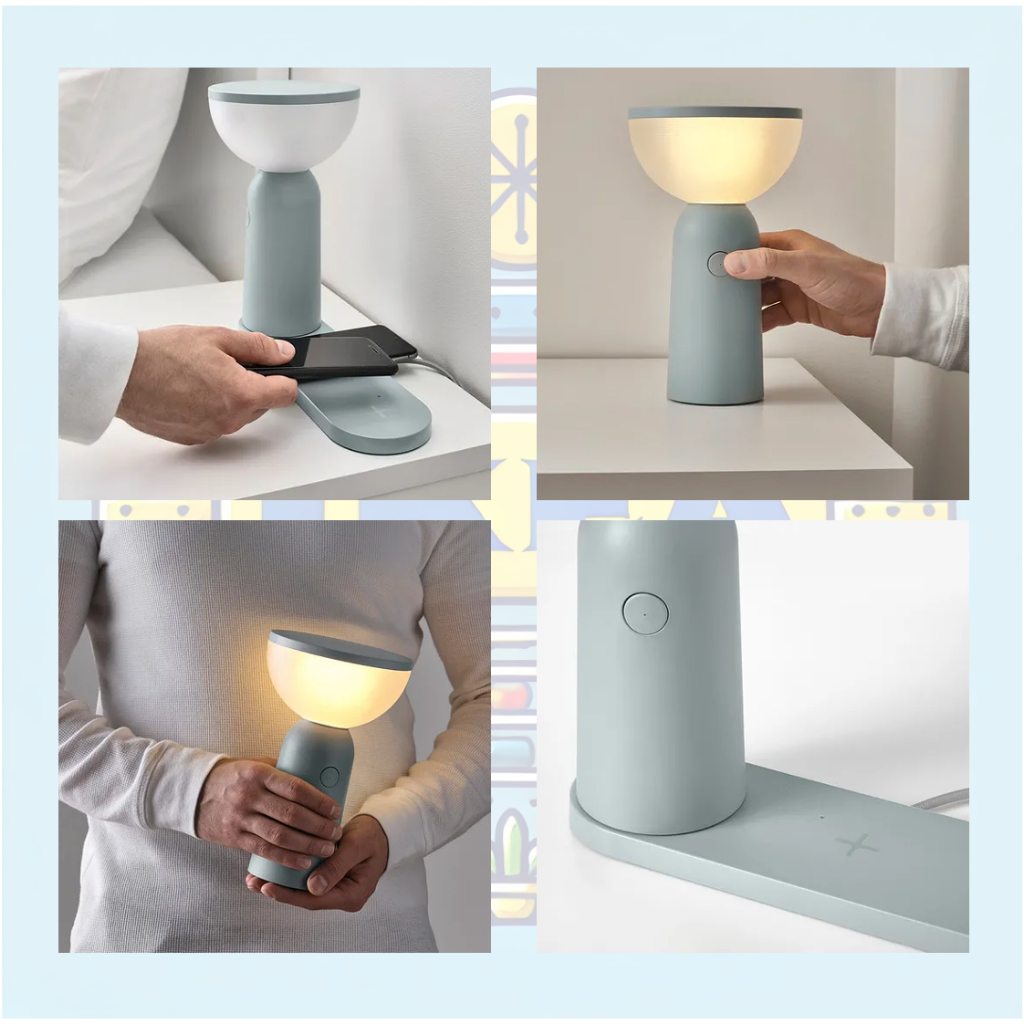 Lampu meja kerja meja samping tempat tidur LED IK3A yang dioperasikan dengan baterai AA sekaligus de