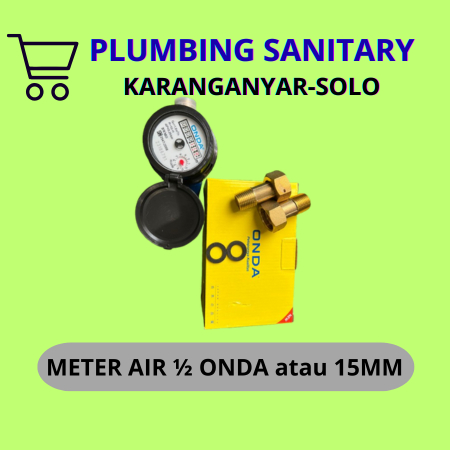 Meter Air/Water Meter ONDA Ukuran 1/2" /Meteran air Kuningan/Meter Air PDAM